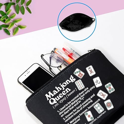 Miniatura 6 de GJTIM Mahjong - Bolsa con cremallera para mahjong, para jugador, mahjong