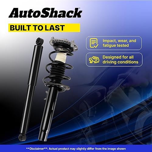 Miniatura 5 de AutoShack - Juego de 4 resortes helicoidales y amortiguadores delanteros y traseros, repuesto para BMW 325i 330i 2006 2007-2009 2010 2011 2012 2013