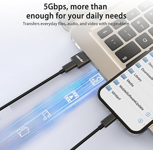 Miniatura 6 de Paquete de 4 adaptadores USB a USB C, cargador USB C hembra a un macho tipo C compatible con Apple MagSafe, iPhone 11, 12, 13, 14 Pro Max, Samsung