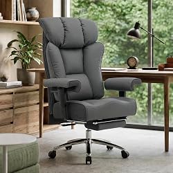 Efomao Fauteuil de Bureau Grande Taille, Chaise Ergonomiq…