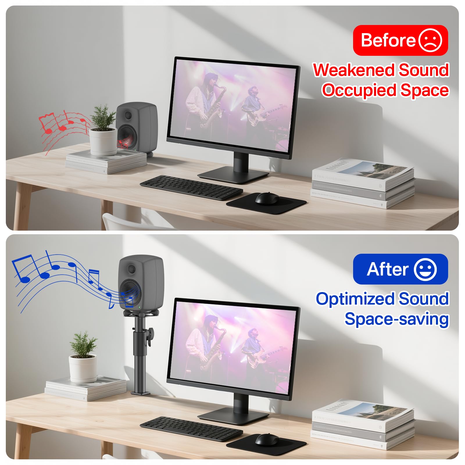 Amazon | Genelec G1/8010Aスタンド用 高さ調節可能 クランプオン