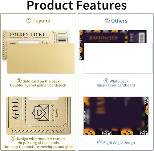 Miniatura 4 de 1 pieza de tarjeta de rascar con boleto dorado y sobre, tarjeta de rascar y revelar sorpresa para escribir tu propio mensaje especial para
