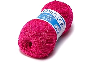 OMEGACRYS Crystal Yarn in Fuchsia