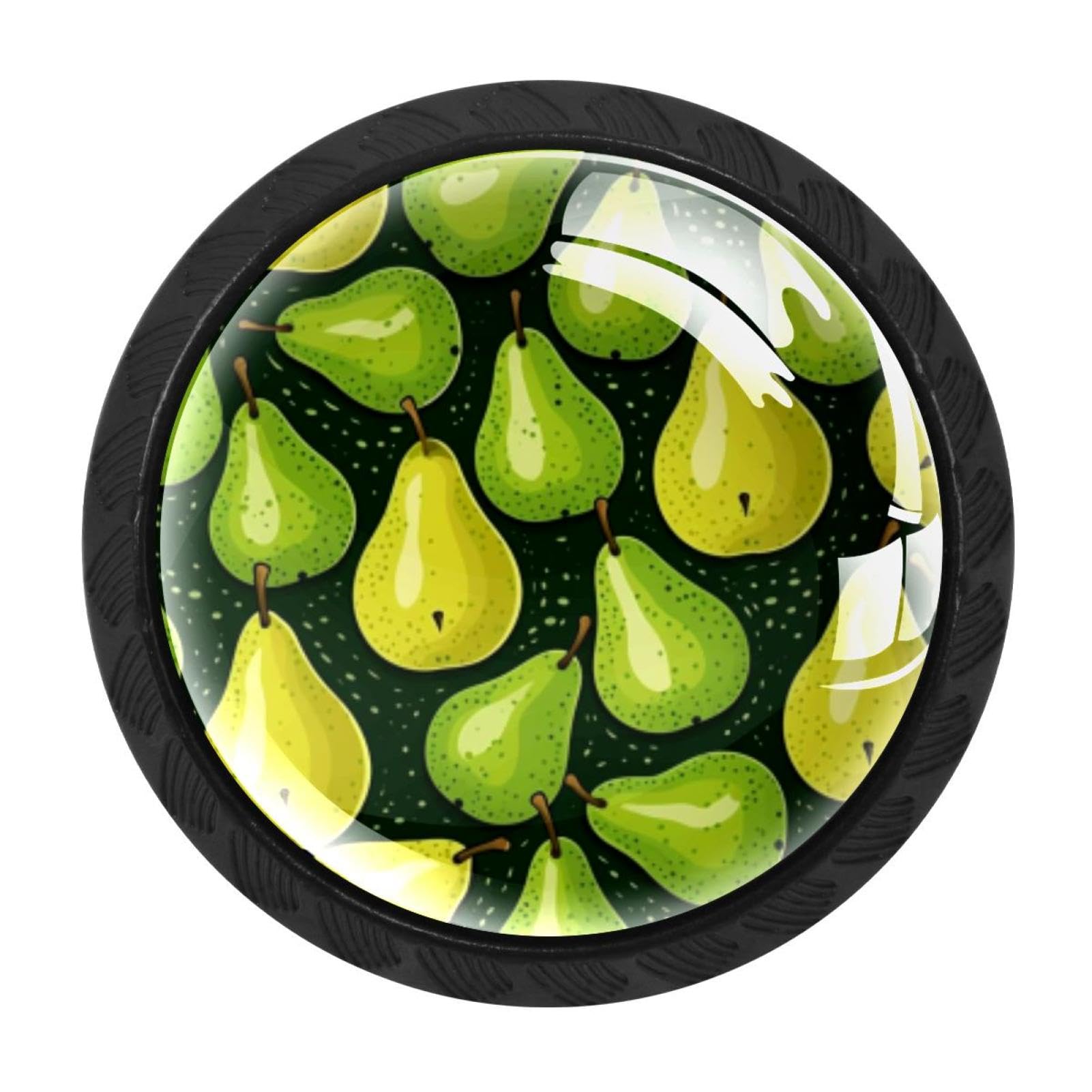 CHENZZZZ Pear Drawer Knobs Pull Handle Crystal Glass Circle Shape Cabinet Drawer Pulls Cupboard Knobs with Screws for Kitchen Cupboard Dresser Wardrobe etc