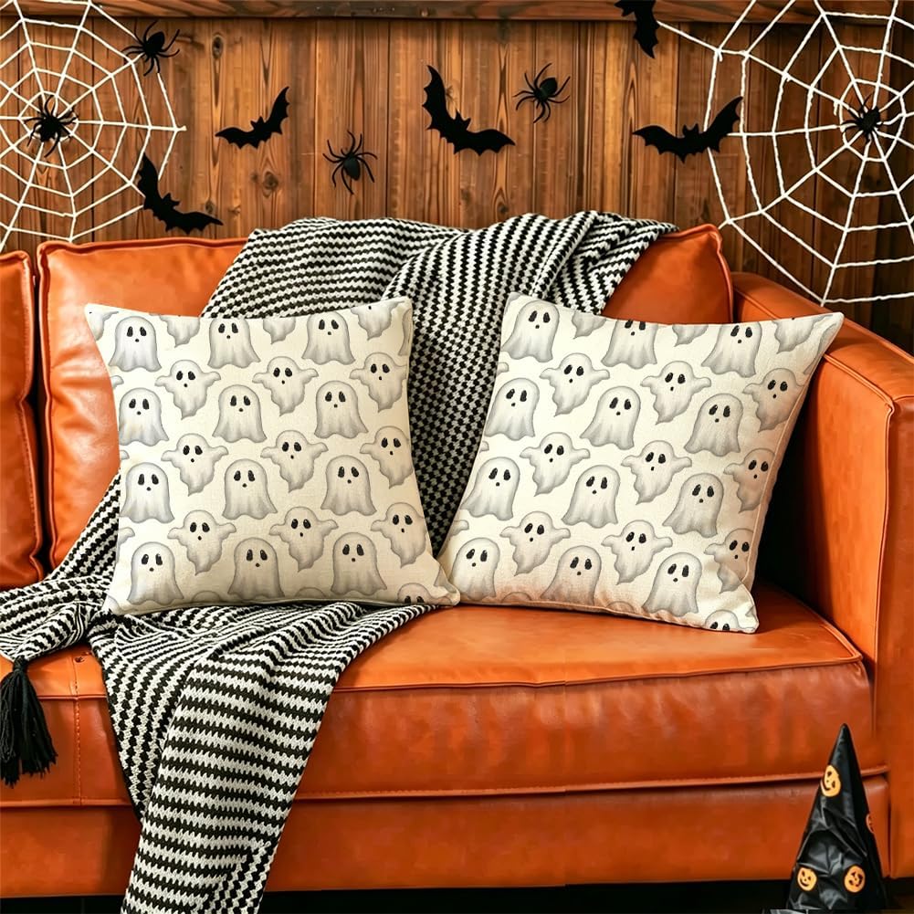 RABUSOFA Halloween Pillow Covers 18x18 Inch Halloween Decorations Outdoor image 3