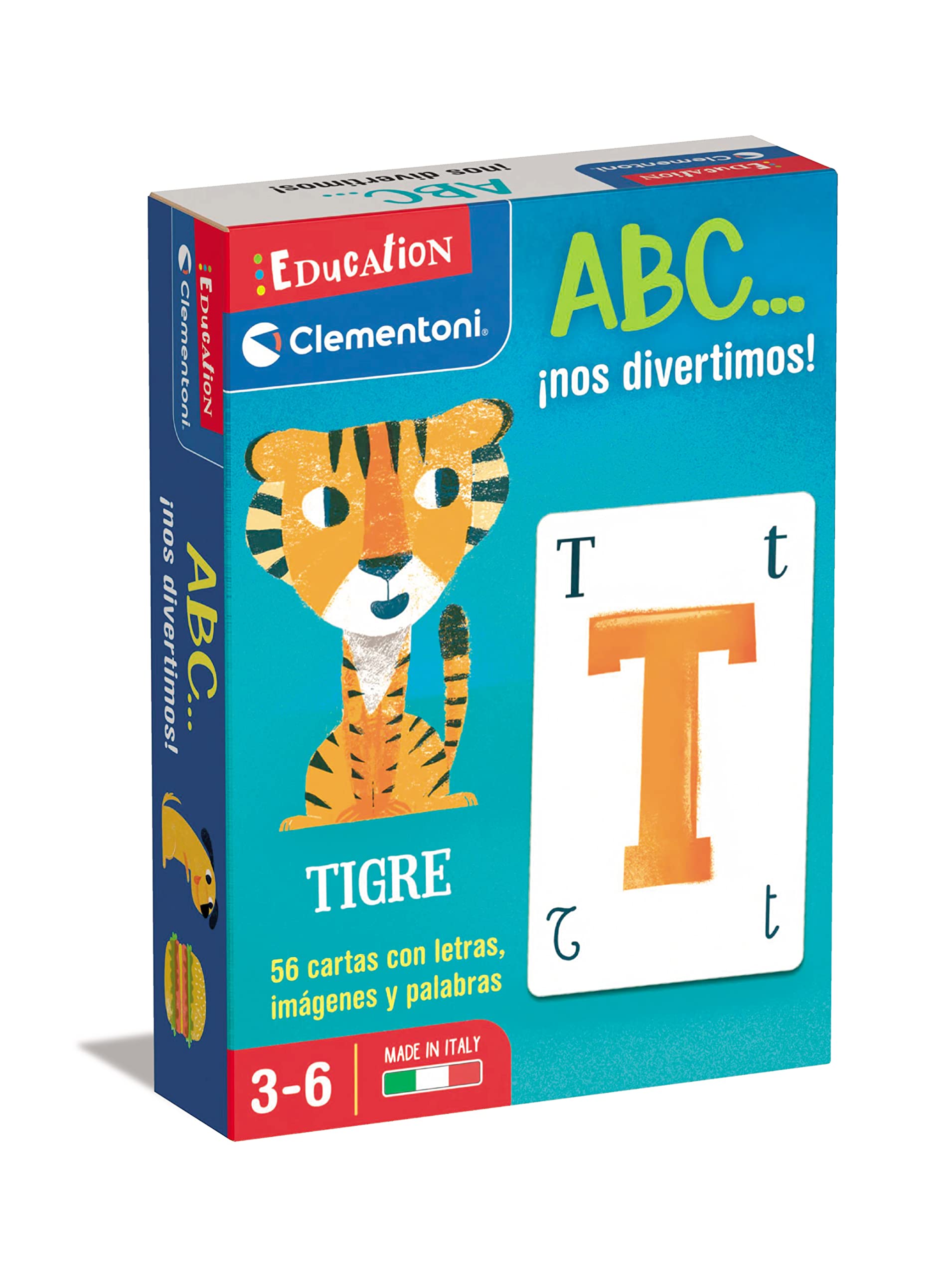 Clementoni, A B C... Nos Divertimos, Juego Educativo, Juego Educativo para Aprender el Alfabeto y primeras Frases, Juguete niños 3 años, Juguete en español (55495)