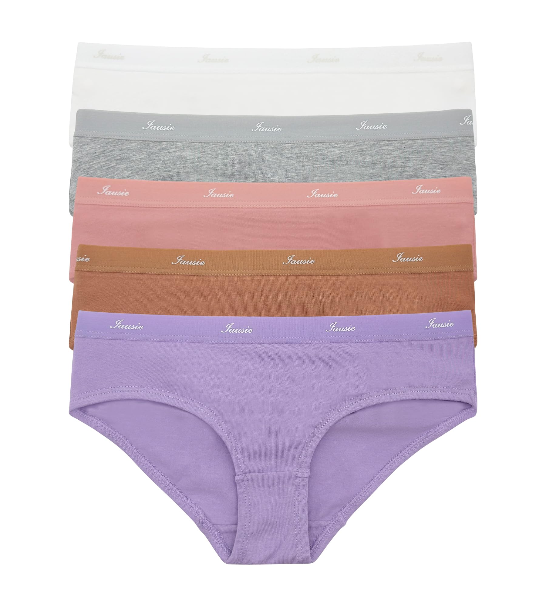 Girls Cotton Underwear 5-Pack Organic Briefs with Tag-Free Soft Waistband for Teens 10-16 Years Sizes 10-16