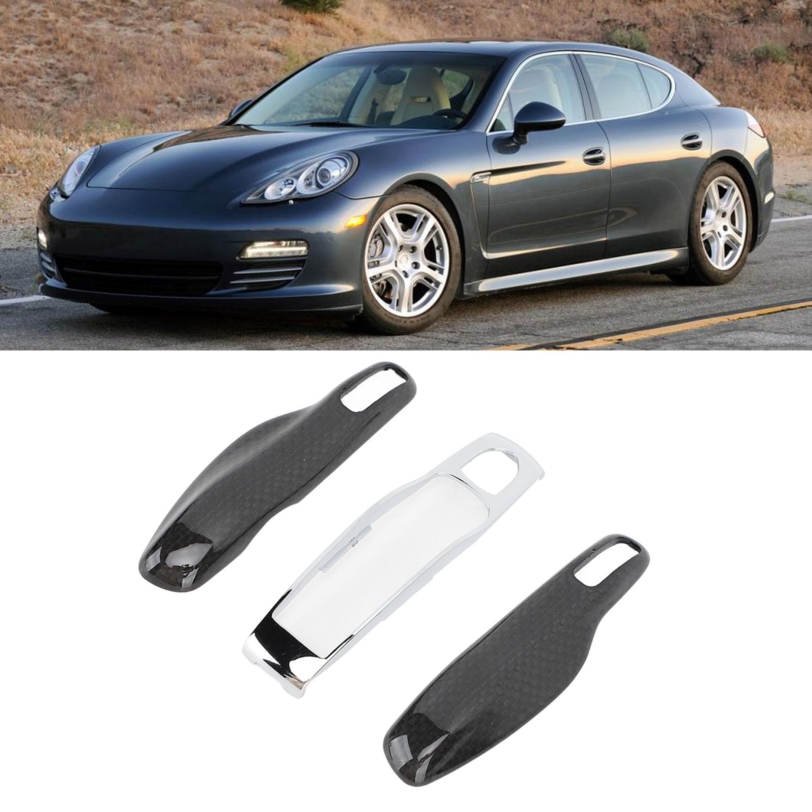 Funda Protectora para Llave Remota de Entrada de Coche para , Fácil Instalación, para Propietarios de Automóviles Deportivos (Estilo de Fibra de Carbono)