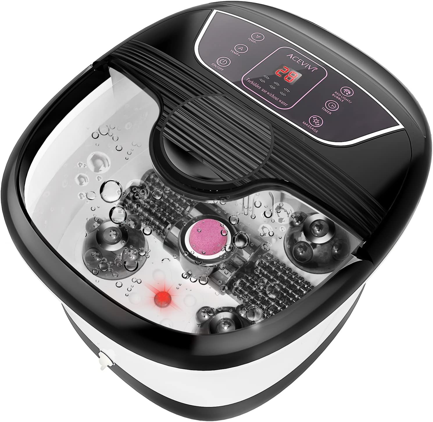 Foot Spa Bath Massager with Automatic Shiatsu Massaging Rollers