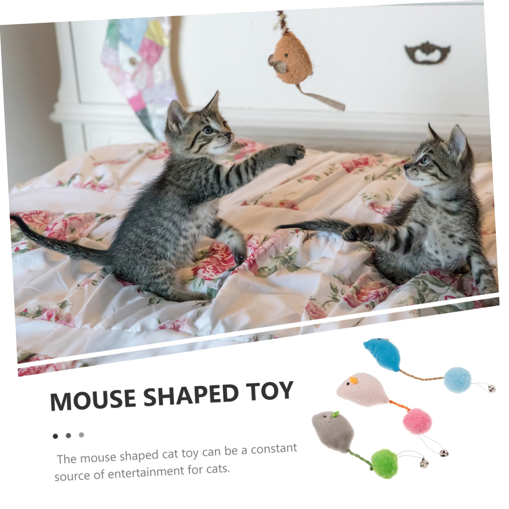 ibasenice 6pièces Jouet Souris pour Chat Et Chaton Jouet Interactif avec Clochette pour Entraînement Physique