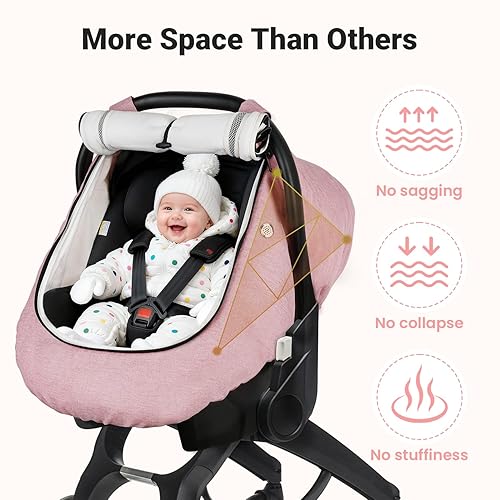 Miniatura 2 de Rquite Funda de asiento de automóvil para bebé, fundas de asiento de automóvil de invierno para niño y niña, funda impermeable para asiento de