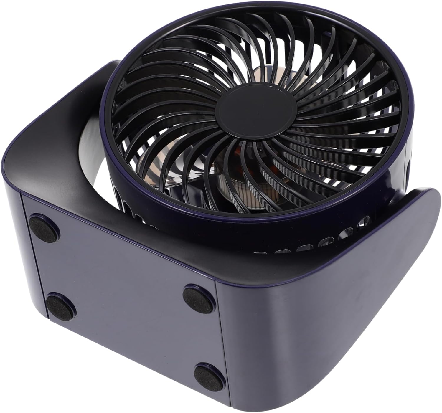 1set Quiet Usb Desk Fan Portable Cooling Fan for Home Office and Travel Rechargeable Compact Design Deep Sea for Study and Sleeping