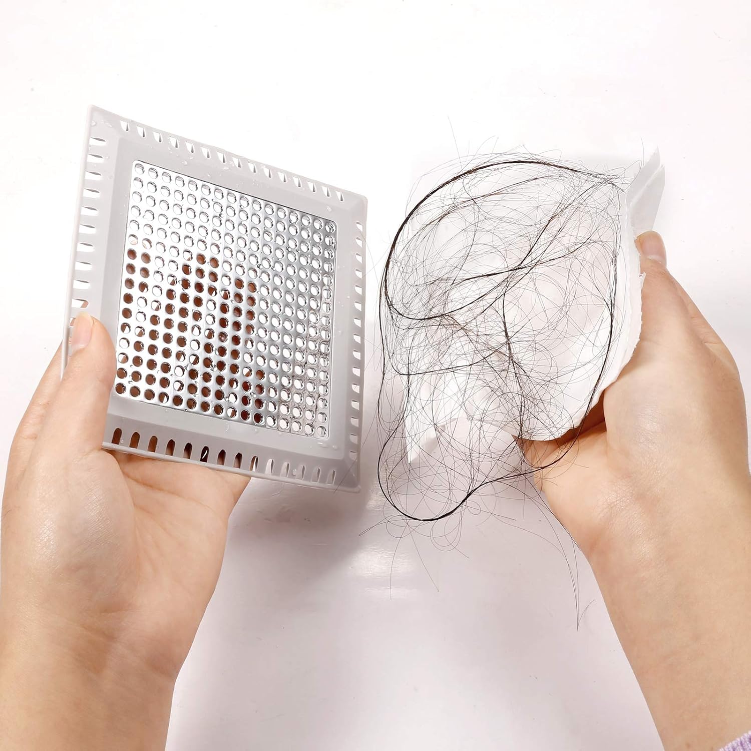 Aluvor Square Shower Drain Hair Catcher/Shower Drain Strainer/Flat Drain Cover for Bathroom Floor Drain/No Rust : Everything Else