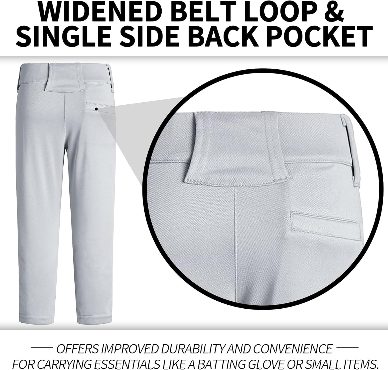 QBK 2T 3T 4T 5T to 17 Years Toddler Boys Baseball Pants Girls Softball Pants Kids Tee Ball Pants - Image 4