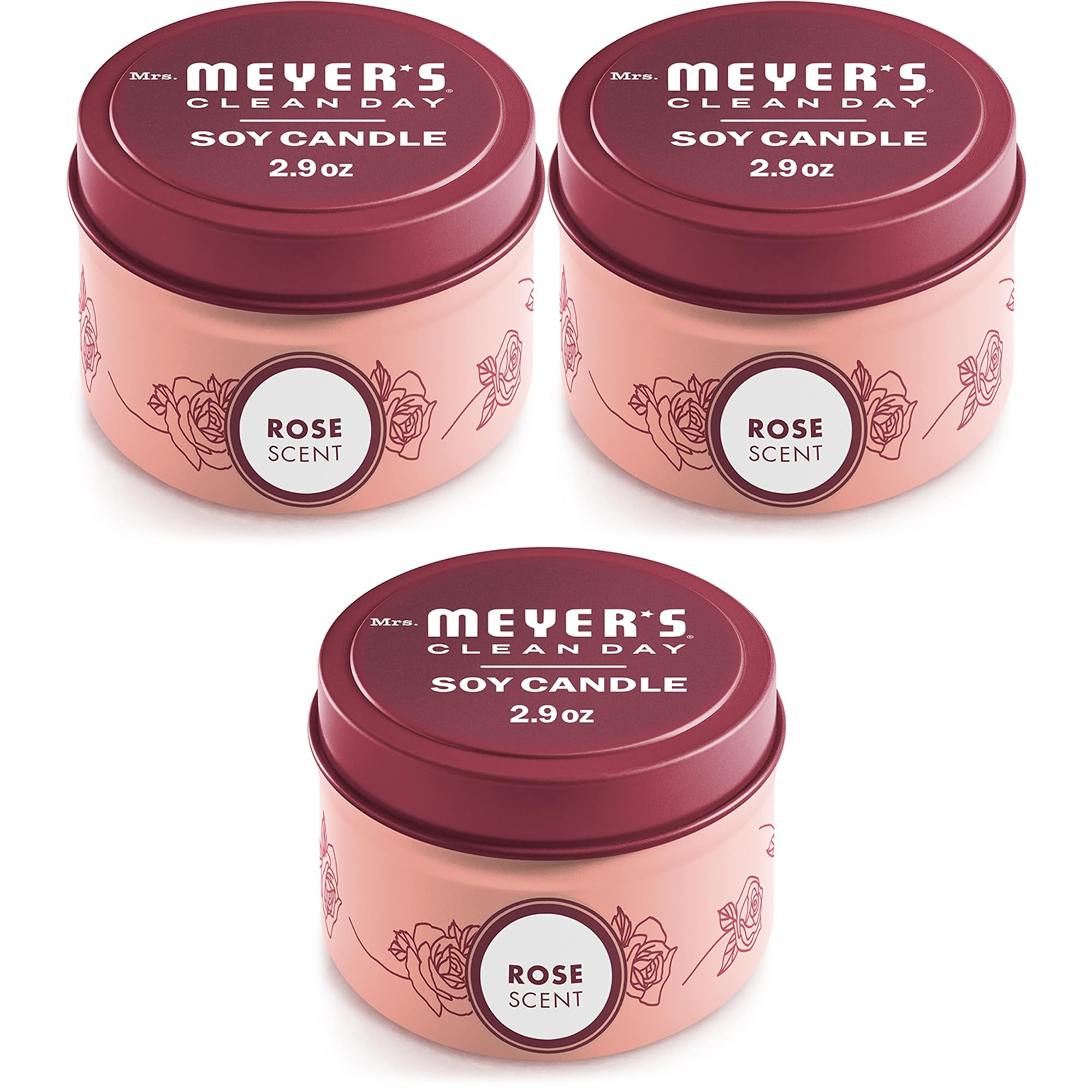 Amazon.com: MRS. MEYER'S CLEAN DAY Soy Tin Candle, 12 Hour Burn