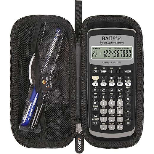 Aproca Hard Travel Case for BA II Plus Calculator