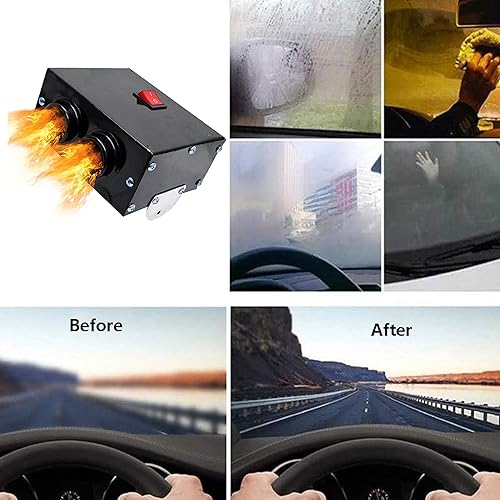 Miniatura 7 de Calentador universal de ventilador de coche de 500 W, 12 V, calentador de aire de refrigeración y calefacción, desempañador, 12 V, 500 W, calentador