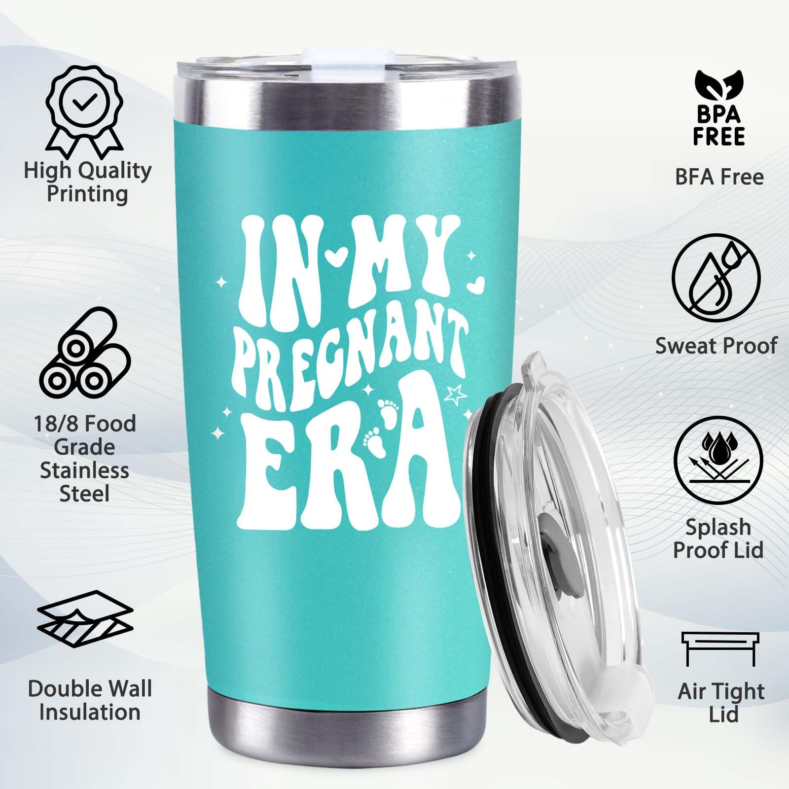New Mom Gifts for Women, Pregnancy Gift for First Time Mothers, Mom to Be Tumbler, 20oz Insulated Cup with Lid & Straw for Wife Sister Daughter, Gender Reveal Baby Shower Mothers Day Present Xmas Gift