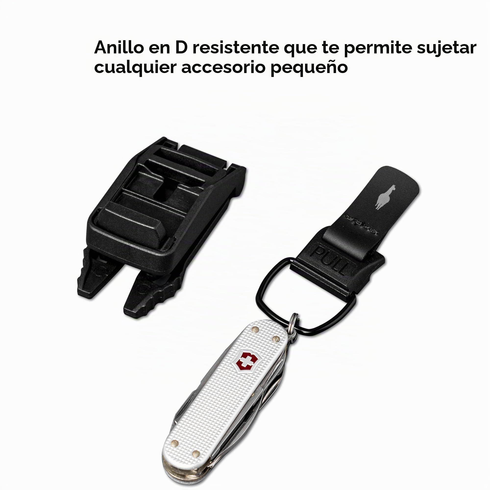ALPAKA HUB Tactical Clip – Llavero EDC Magnético | Liberación rápida, compatible MOLLE, mecanismo de bloqueo, para bolso y cinturón, compatible con sistema HUB
