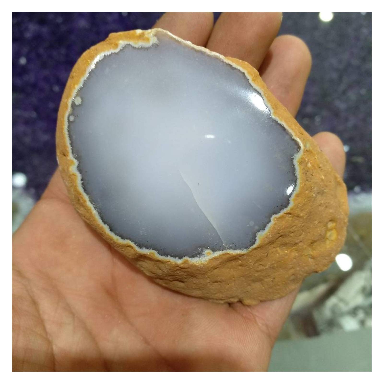 Pietra di Agata Grezza Naturale Grezza di Cristallo Naturale Agata di Cristallo curativa Grezza Decorazione della Stanza