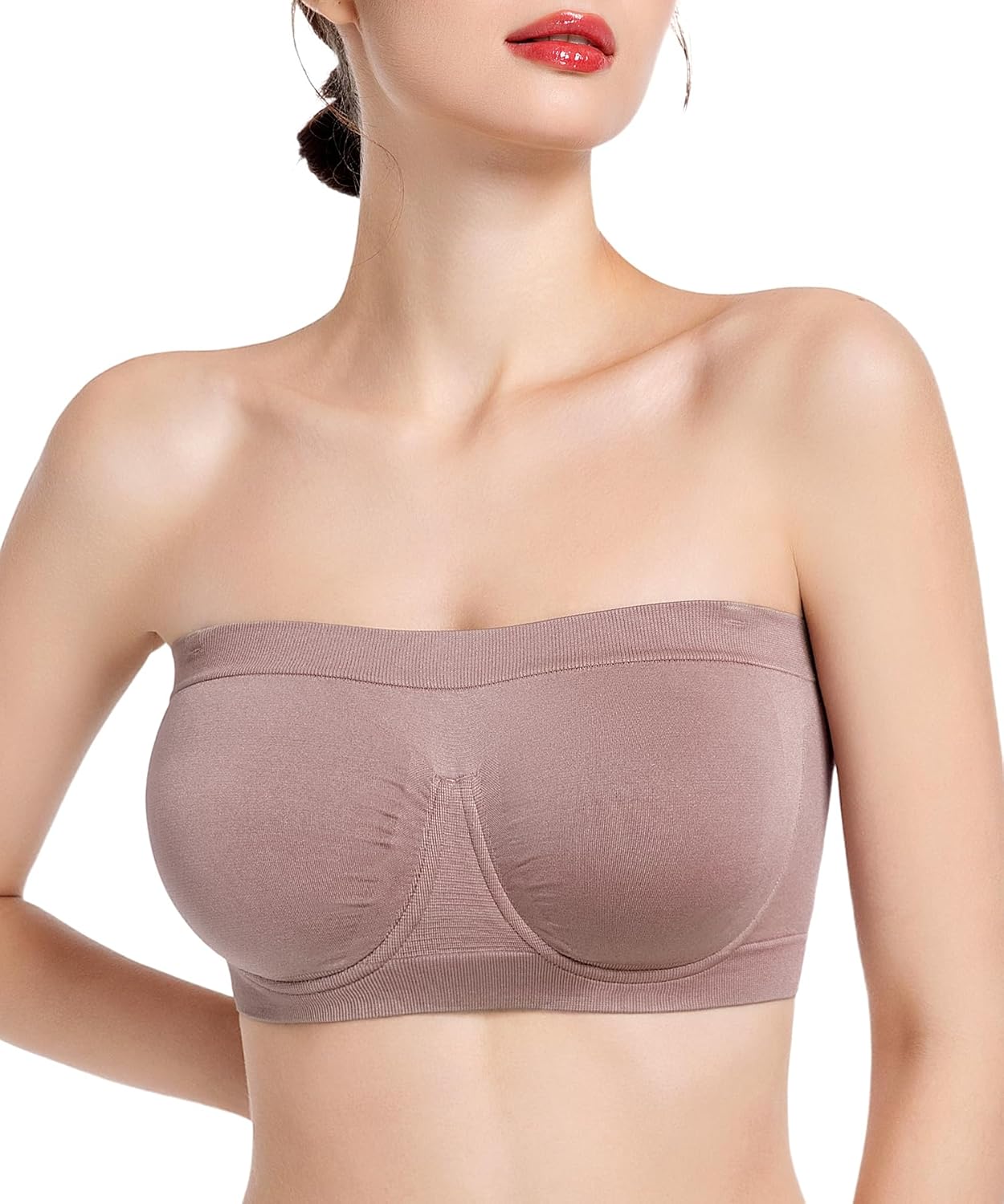 Women‘s Underwire Strapless Multiway Bra Bandeau Seamless Supportive Bras Non Padded Top - Image 8