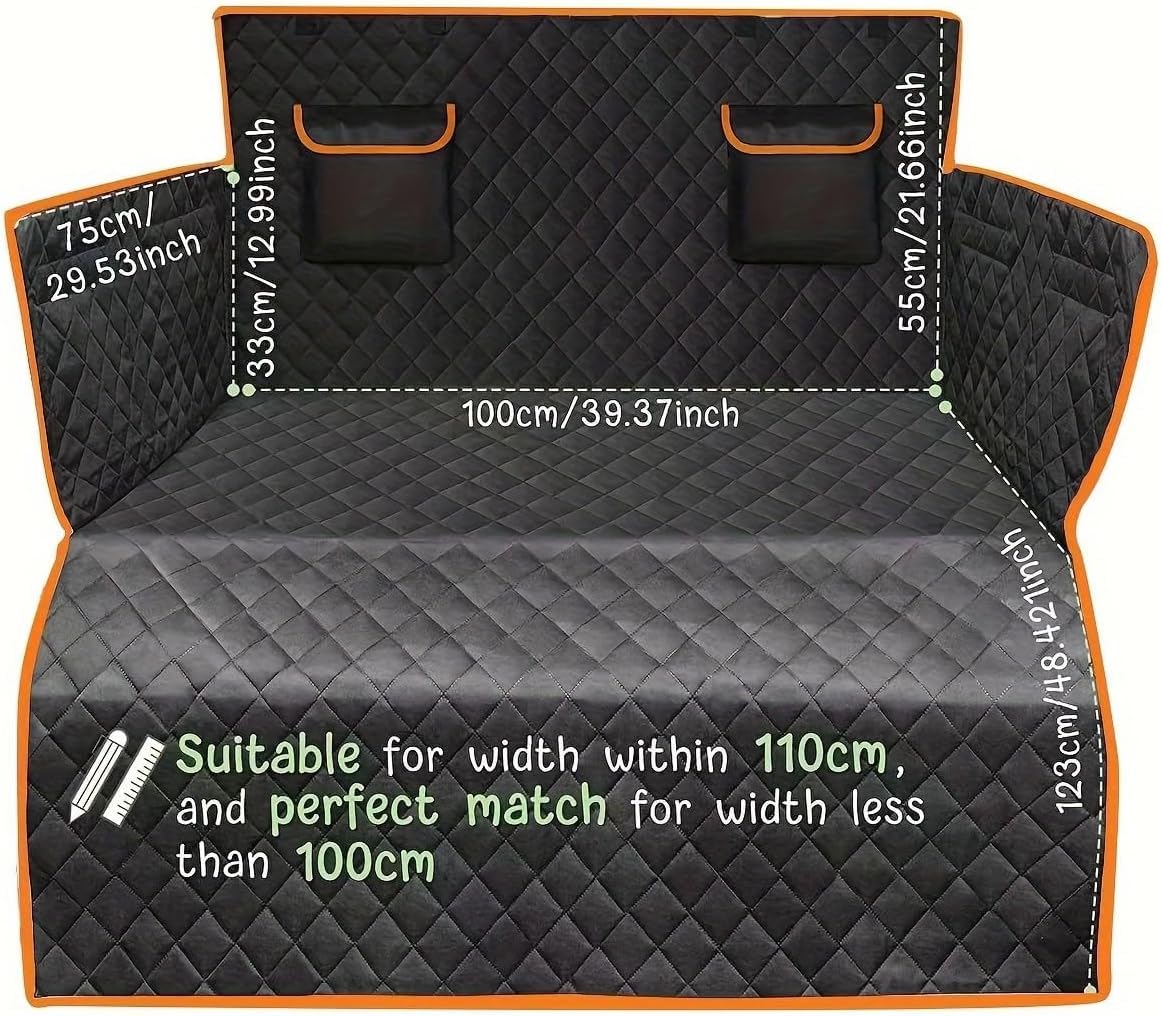 Oxford Hundedecke für Dodge Neon 2000-2023 2024 2025 Auto Kofferraumschutz Wasserdicht Kofferraummatte mit Stoßstangenschutz für Haustiere