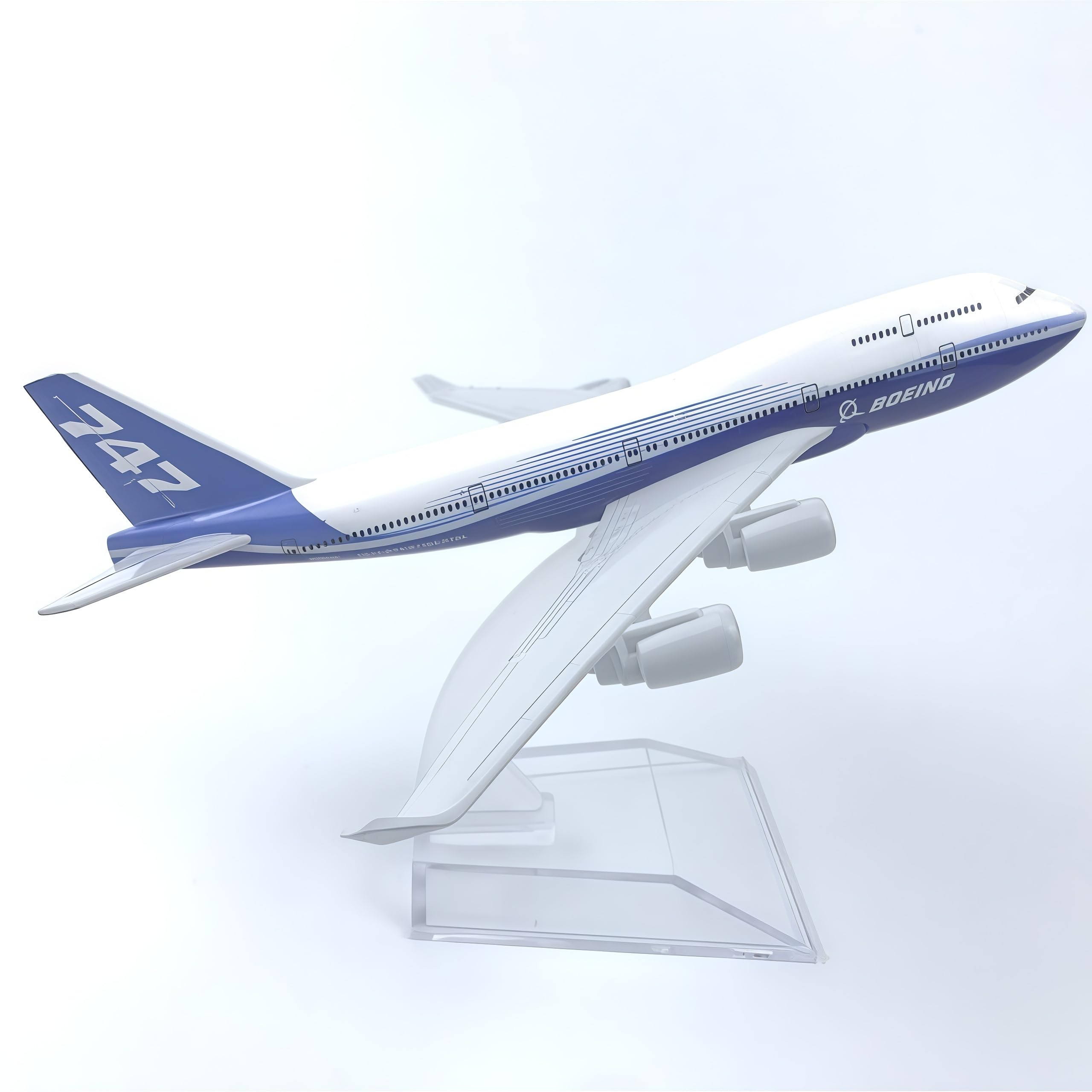 LGSRSNXHTX 16cm Model Plane 1/400 Diecast Metal Airplane Model B747 with Stand Aircraft Collectible for Aviation Enthusiasts,Desktop Decor Gift for Adult