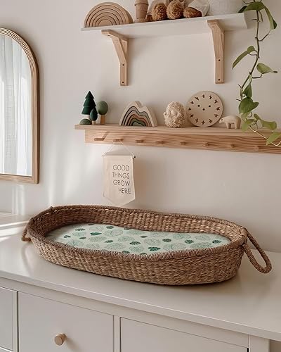 Miniatura 6 de Sábana de moisés de muselina para bebé niño y niña, ultra suave, sábana bajera para colchón ovalado, rectangular y de reloj de arena, paquete de 2