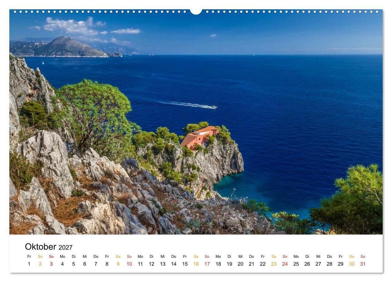 Trauminsel Capri (Wandkalender 2027 DIN A2 quer), CALVENDO Monatskalender: Mediterrane Impressionen der schönen Mittelmeerinsel (CALVENDO Natur)