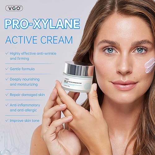 Miniatura 3 de VGO Pro-Xylane Active Cream  Reafirmante y reafirmante, hidratante de reparación facial diaria para todo tipo de piel, 1.02 oz (30 g)