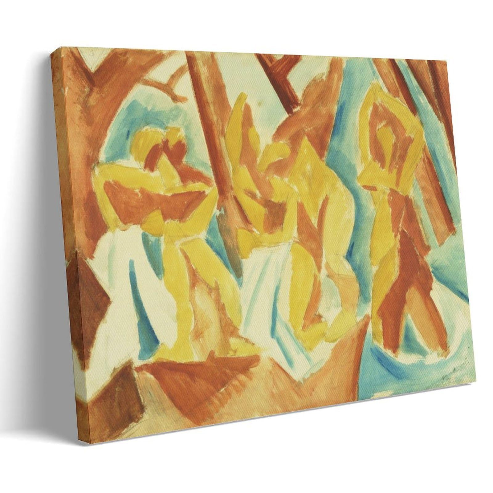 Litografía de Pablo Picassó - Póster de bañistas en el bosque, lienzo para pared, impresiones artísticas para colgar en la pared, 30,5 x 45,7 cm
