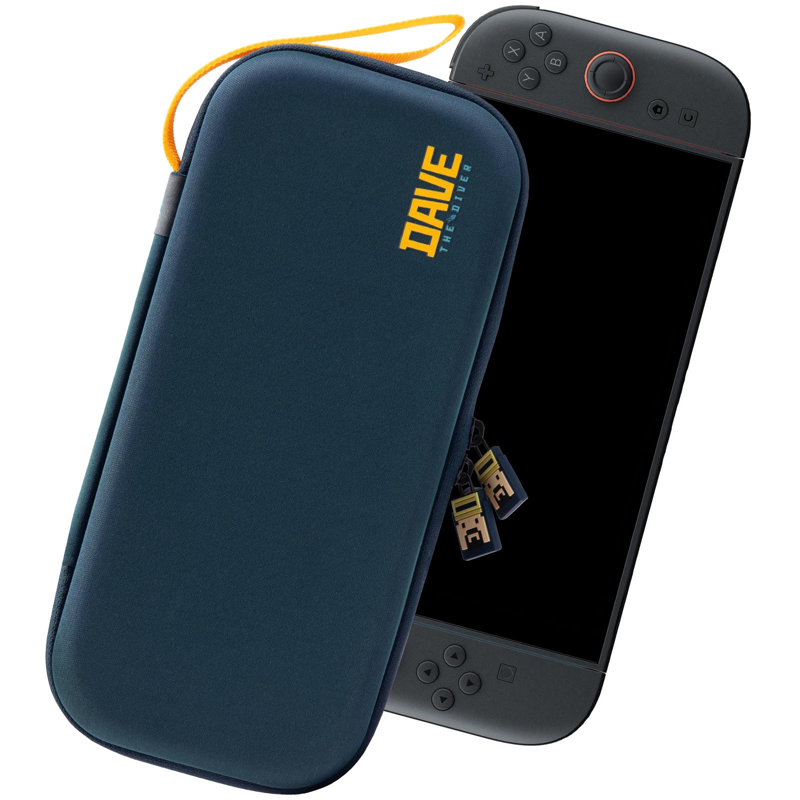 Funlab Étui de Transport pour Console Nintendo Switch 2, Sac de Voyage avec 10 Cartouches de Jeu, Intérieur Doux et Poche Filet, Dave The Diver Case Peut Contenir Une Variété D'accessoires Switch 2