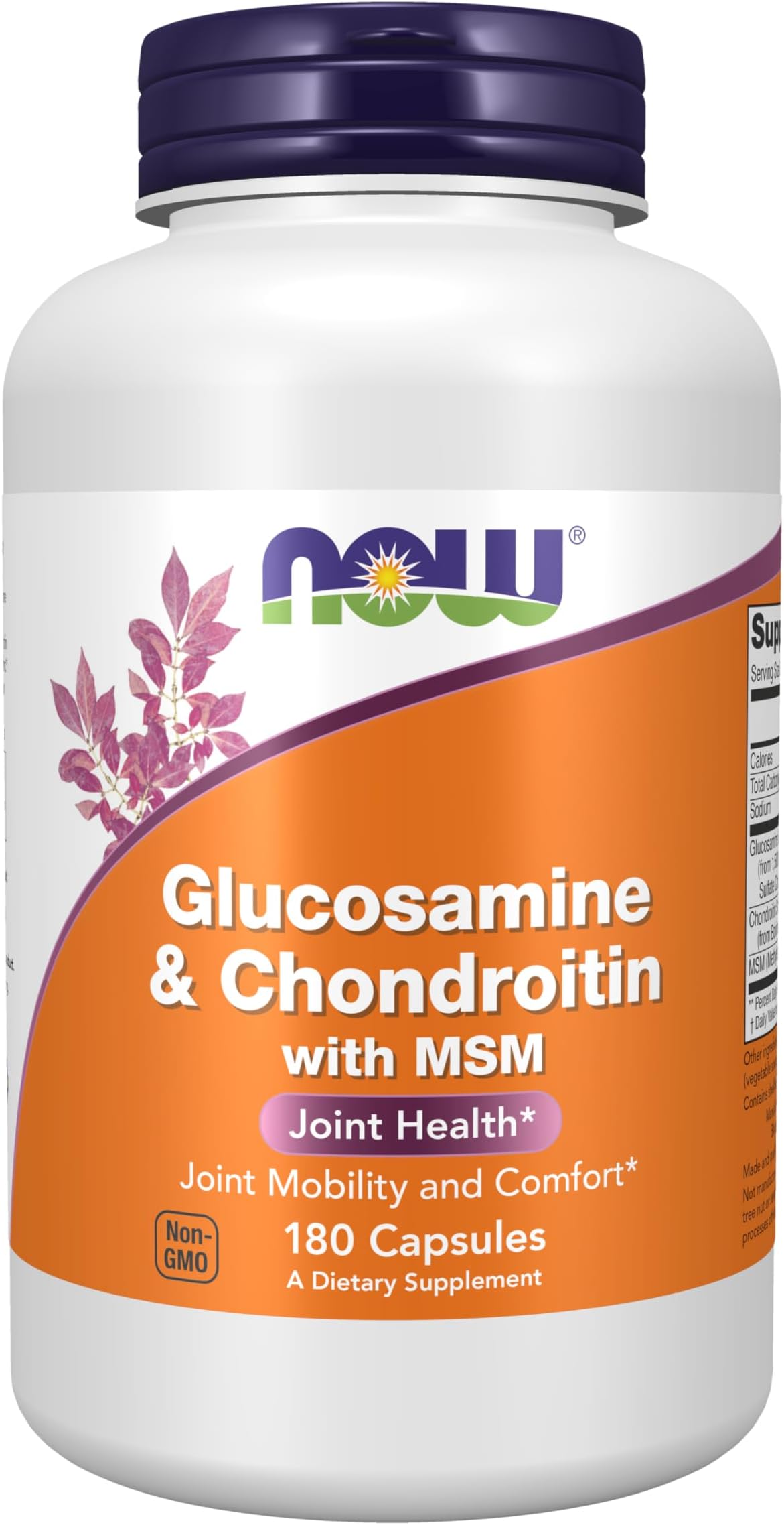 Supplements, Glucosamine & Chondroitin with MSM, Joint Health, Mobility and Comfort*, 180 Veg Capsules