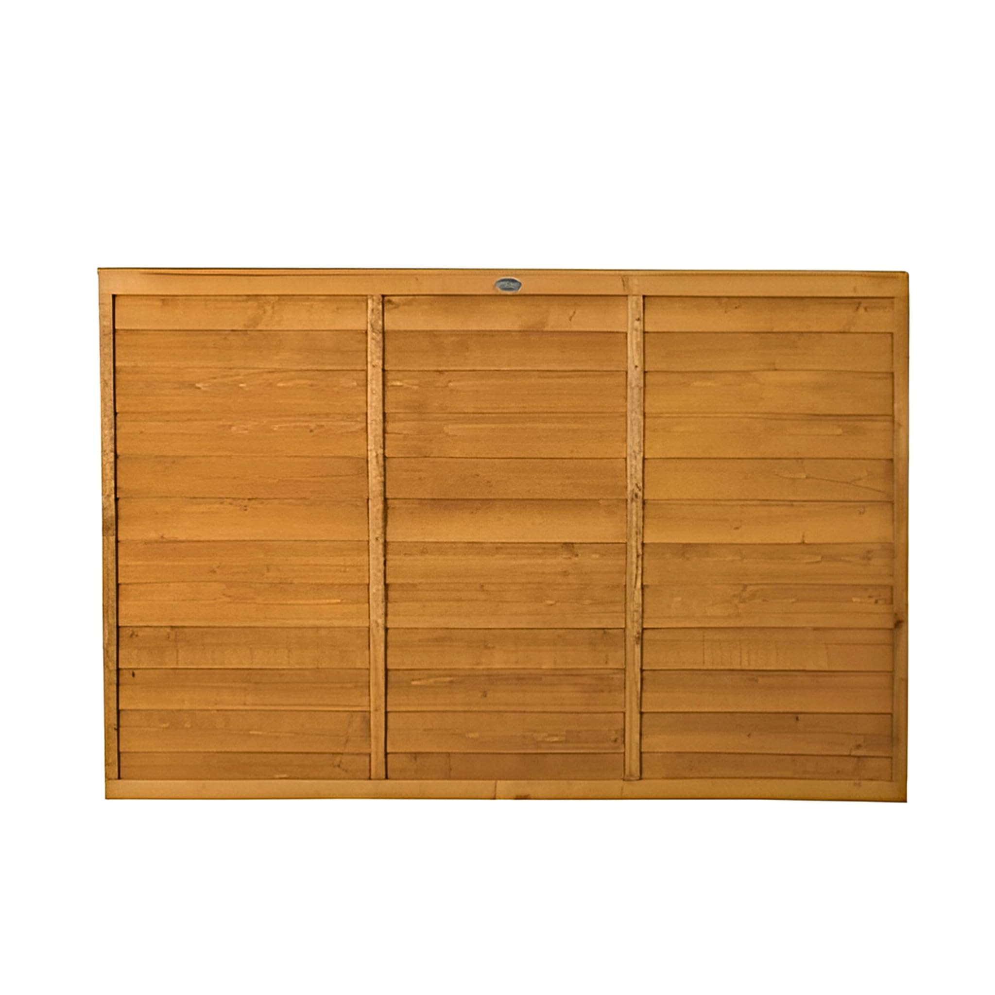 6ft x 4ft Timber Overlap Fence Panel, Autumn Gold Garden Boundary Board, Dip Treated Privacy Screening, Heavy Duty 1.83m x 1.22m