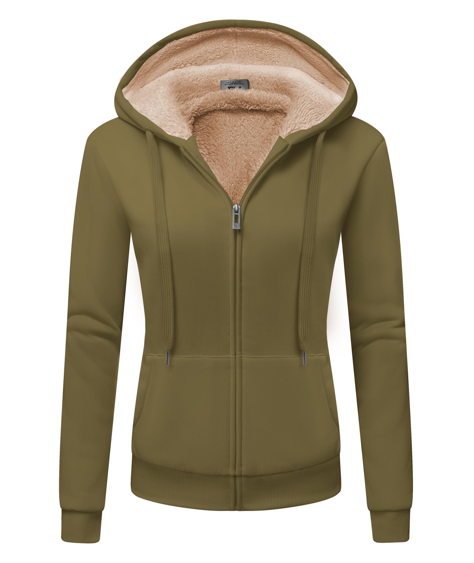JACKETOWN Felpa con Cappuccio da Donna Giacca con Cappuccio da Donna con Cerniera di Base Spessa e Calda Maglione Maglione in Pile Maglione Slim Fit Autunno/Inverno Felpa Sportiva