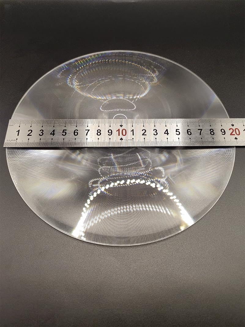 Lentille de Fresnel solaire D200MM en plastique PMMA optique de grande taille, focale 140/160/200/70/80 mm, for concentrateur solaire et loupe.(D200 F140MM)