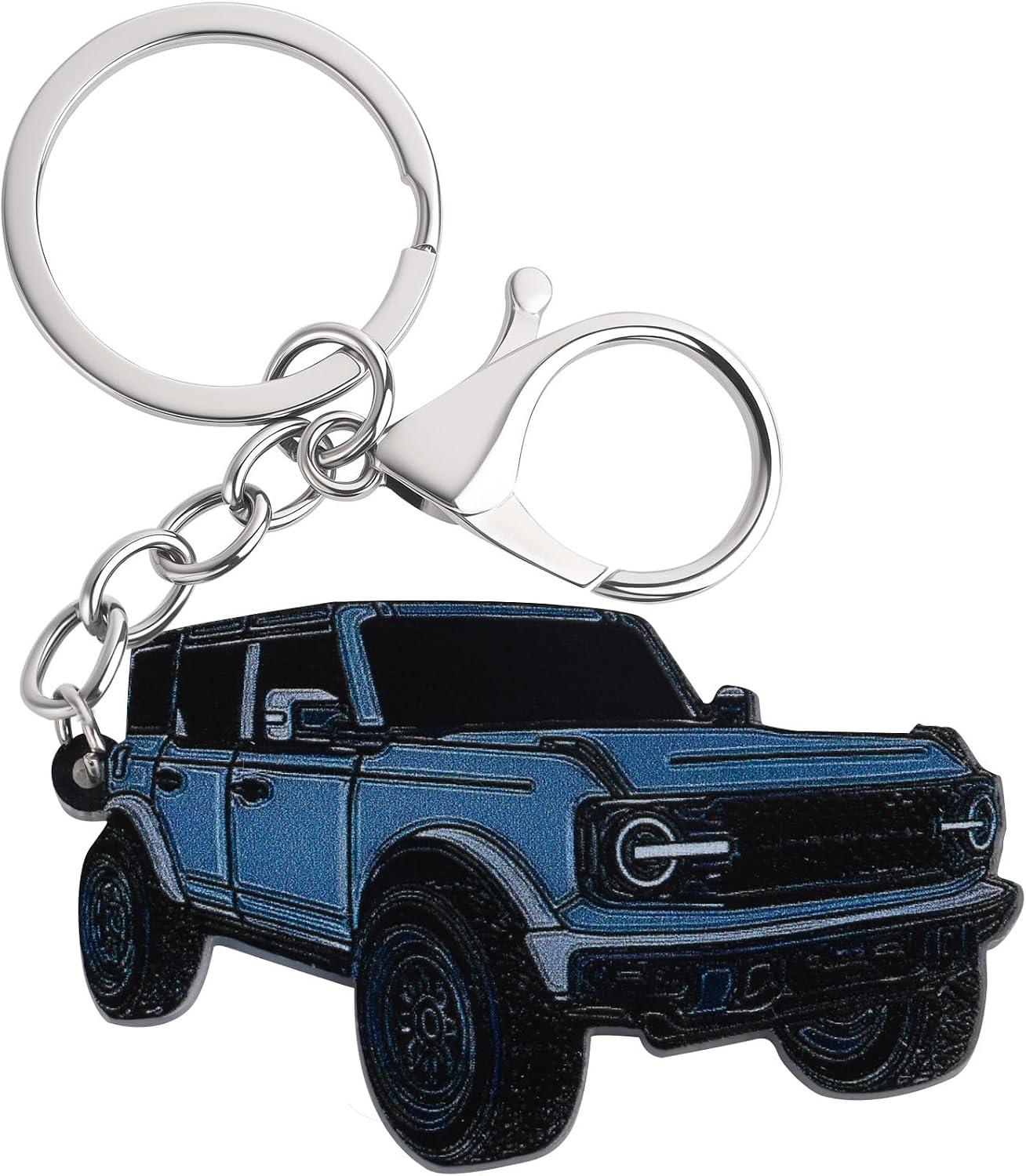 Bronco Keychain Accessories,Car Key Chain,Keychain Clip For Ford Bronco 2022 2023 2024,Key Ring Gift For Car Lover