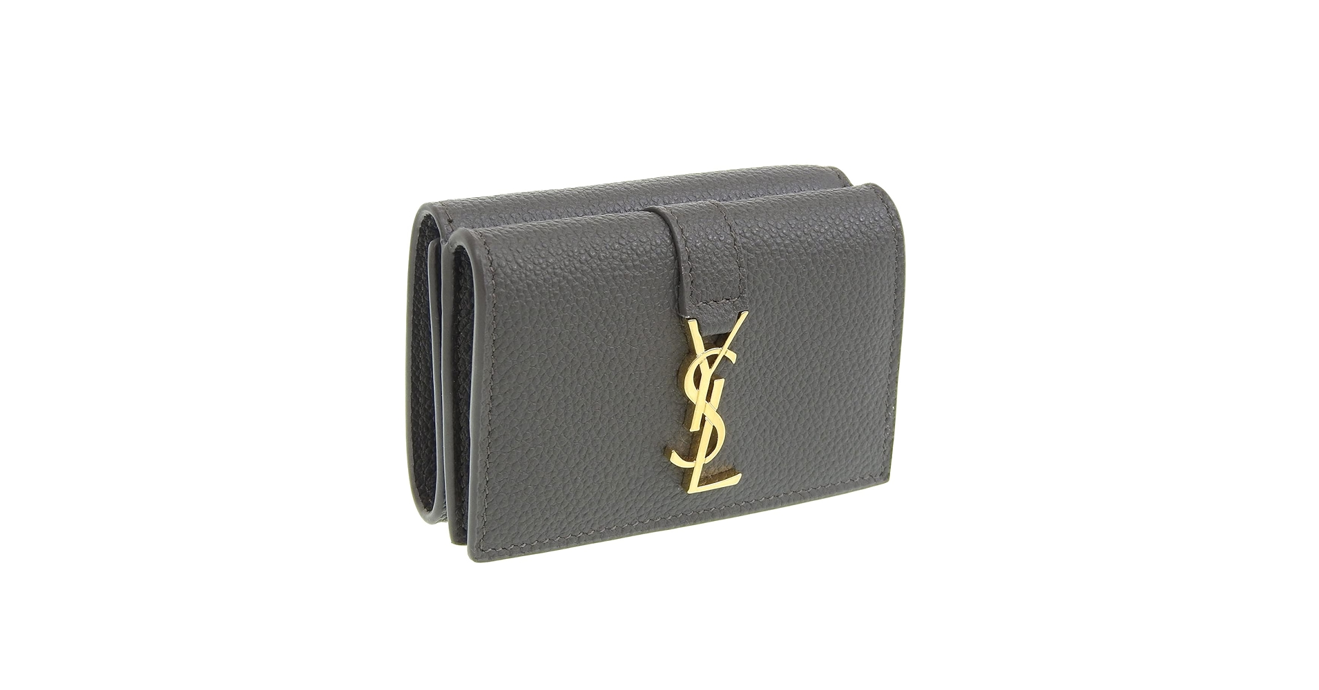 SAINT LAURENT グレー 三つ折り財布 SAINT LAURENT タイニーウォレット グレー 三つ折り財布 - メルカリ