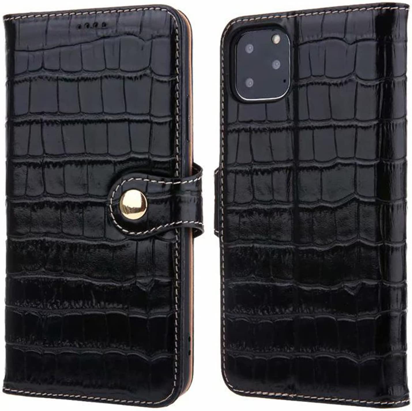 Custodia a portafoglio in pelle di coccodrillo, per Apple