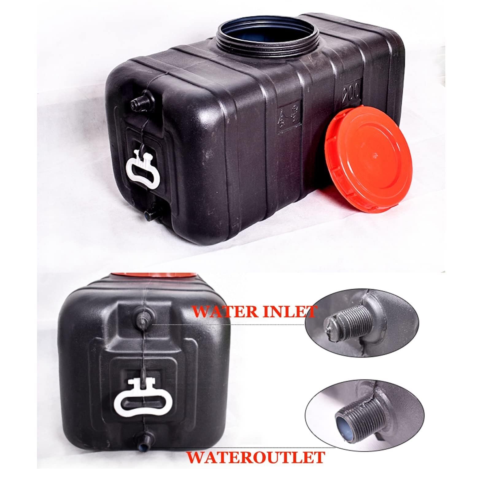 Contenedor de agua para exteriores de grado alimenticio con grifo, tanque de agua de plástico para almacenamiento de agua purificada, ideal para camping, senderismo y uso de emergencia