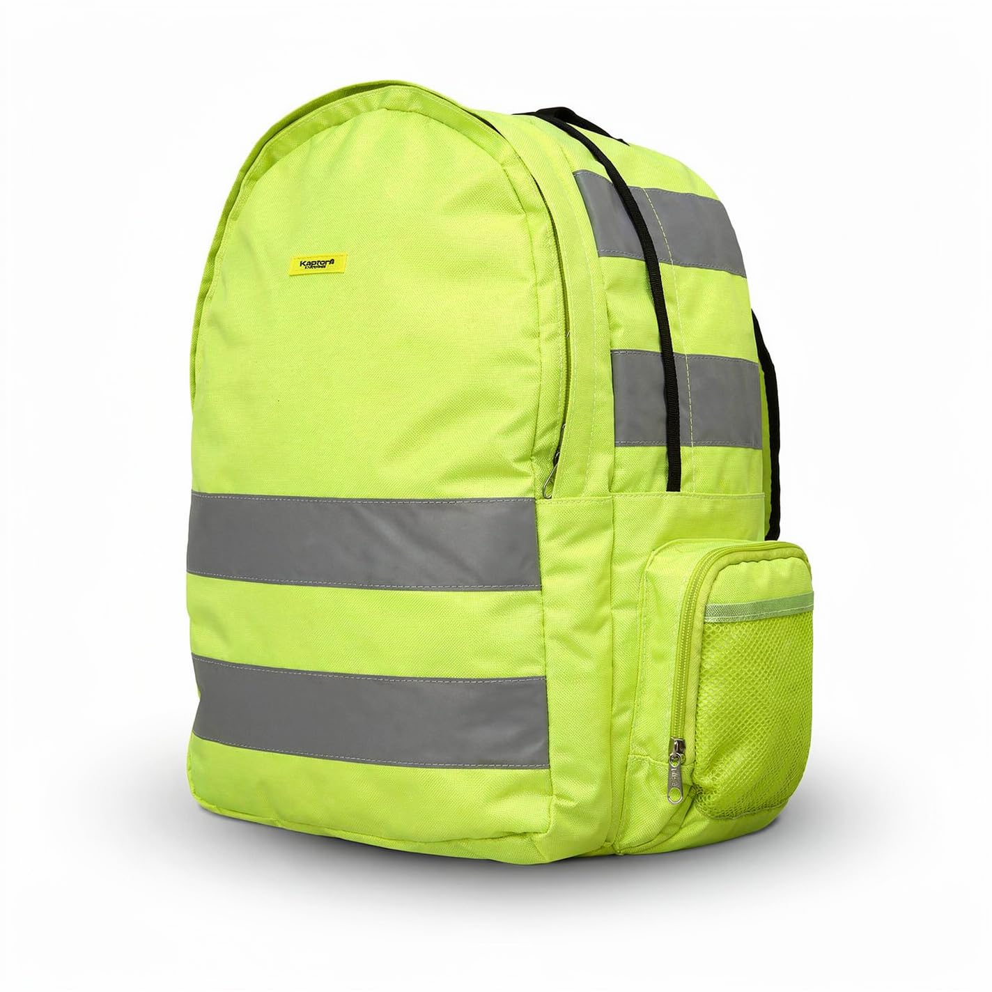 HuntaDeal Hi Vis Backpack - High Visibility Bag for Work Cycling Hiking Walking School College & University - Yellow Backpack with 25l Capacity Reflective Adjustable Straps & Padded Back