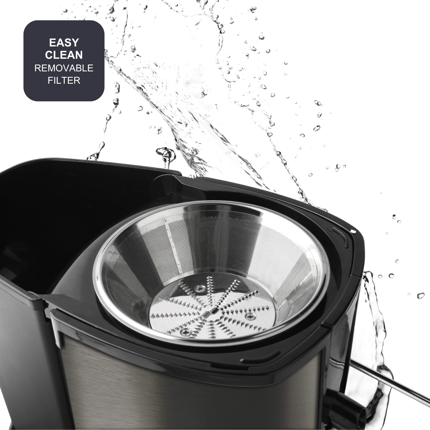BLACK+DECKER - Centrifugeuse 600W | 2 Vitesses | Entrée Large 62mm | Réservoir Jus 0,55L & Pulpe 1,2L | Corps Inox Anti-Traces | Filtre Acier Inox Amovible | Système Sécurité & Anti-Goutte