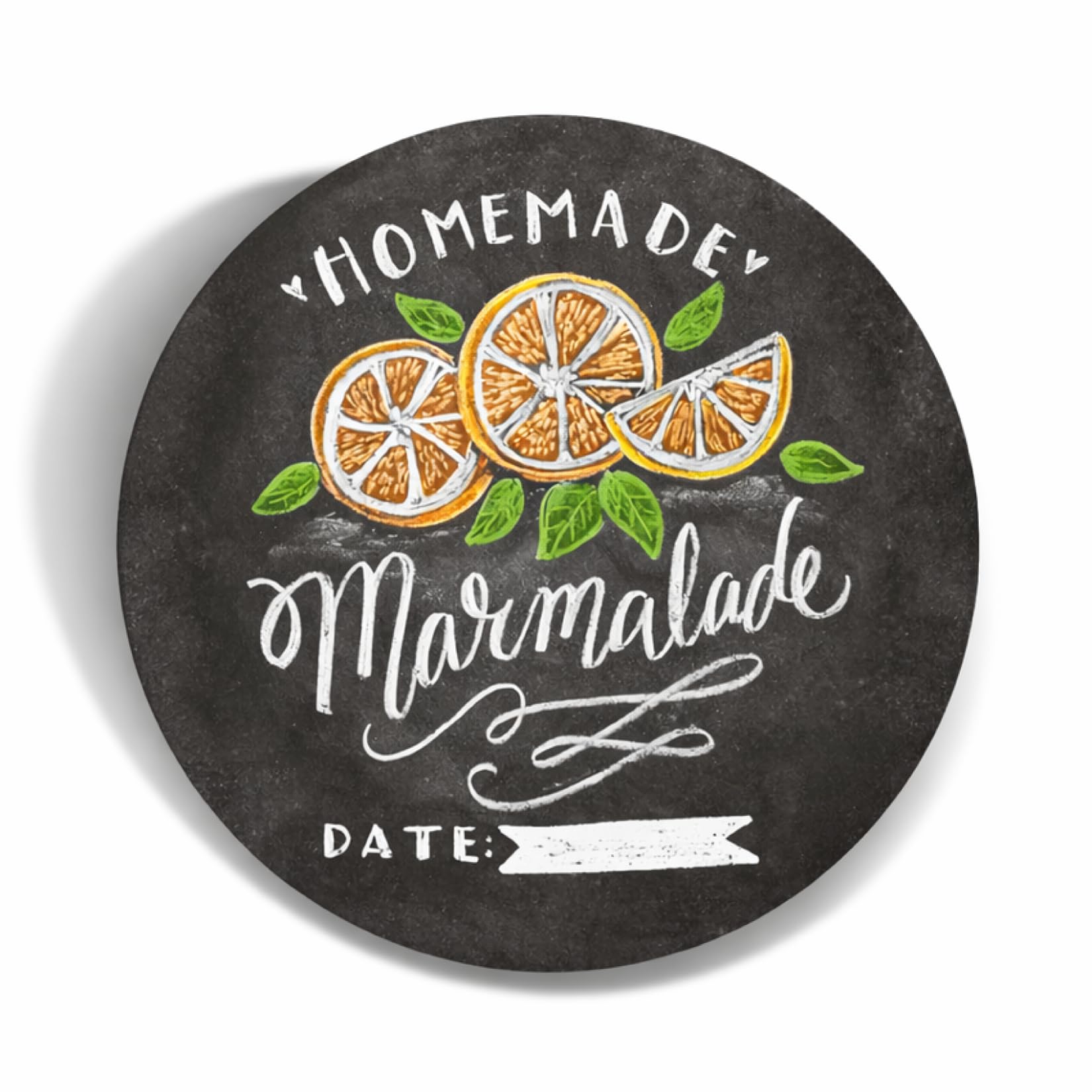 Set of 24 Marmelade Homemade Chalk Art Jam Stickers, Strawberry, Raspberry, Peach, Marmalade Labels, 56mm Waterproof Stickers โ image 1