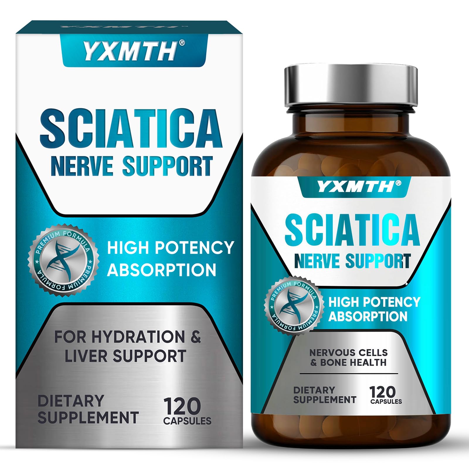 Sciatic Nerve Relief Capsules Premium Sciatic Nerve Pain Relief Supplement - 120 Capsules with Alpha Lipoic Acid 300mg