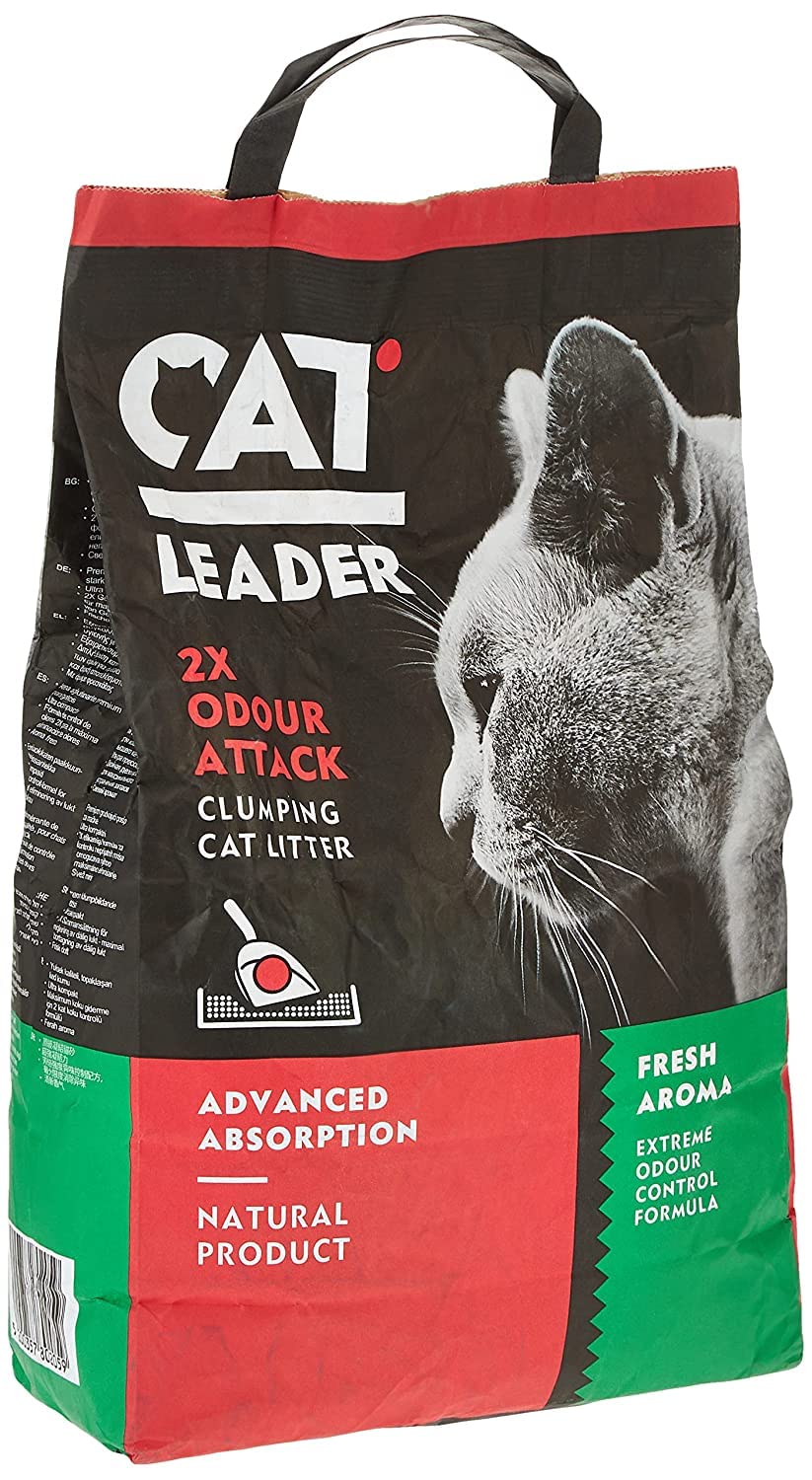 Cat Leader 2 X Odour Attack Fresh Clumping Cat Litter-Fresh Aroma-5 Kg