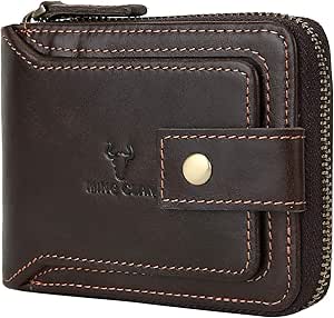 Cartera Con Cremallera Ming Clan Para Hombre, Con Bloqueo Rf  Jm