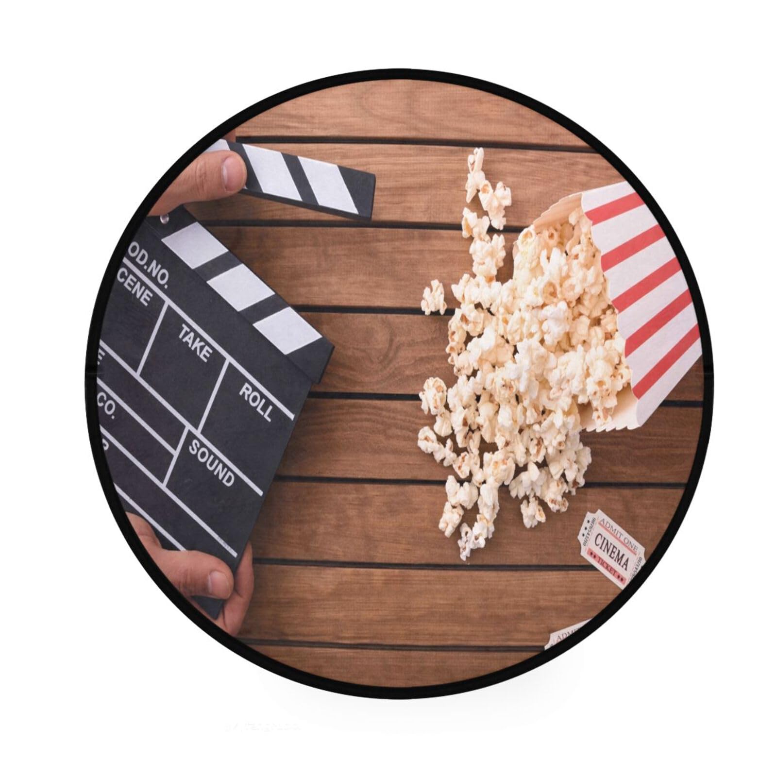 Tapis rond pour enfants motif Popcorn doux et protecteur pour des moments complices
