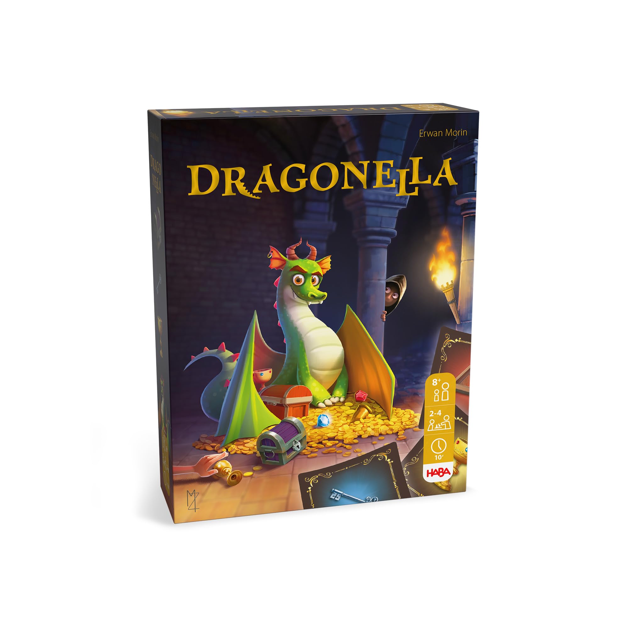 HABA Dragonella - Dragons and Treasure Hunt Game for Families - Exciting Card Game with Rhythm and Tactics for 2-5 Players from 5 Years - 2011447007
