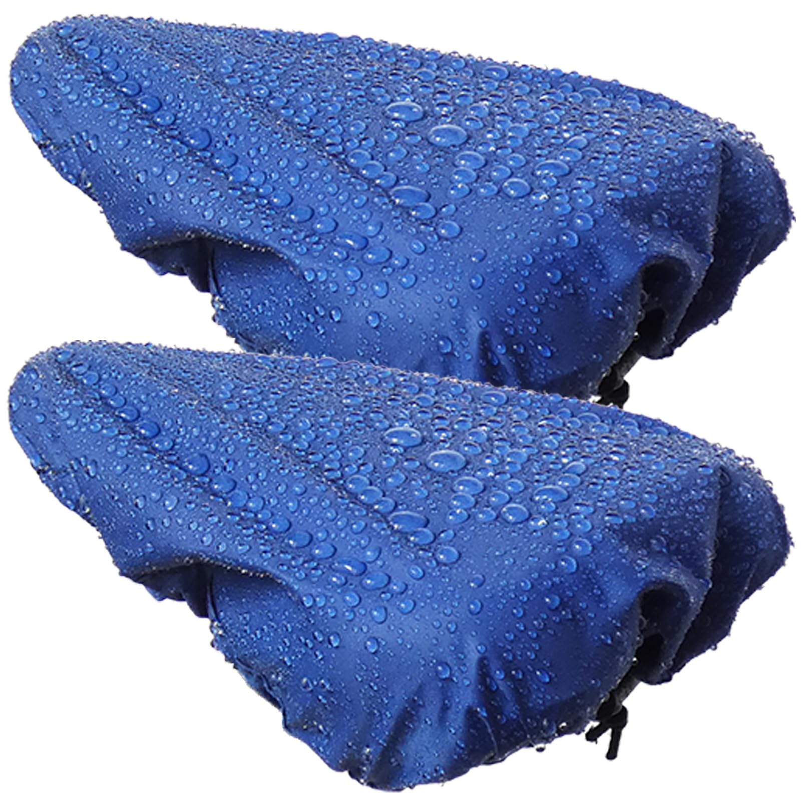 2-Pack Bicycle Saddle Rain Covers—UV-Protective, Waterproof, Dustproof, and Windproof; Fits Mountain, City, and E-Bike Saddles; Secured with Elastic Straps and Snap Clips; All-Season Use;blue