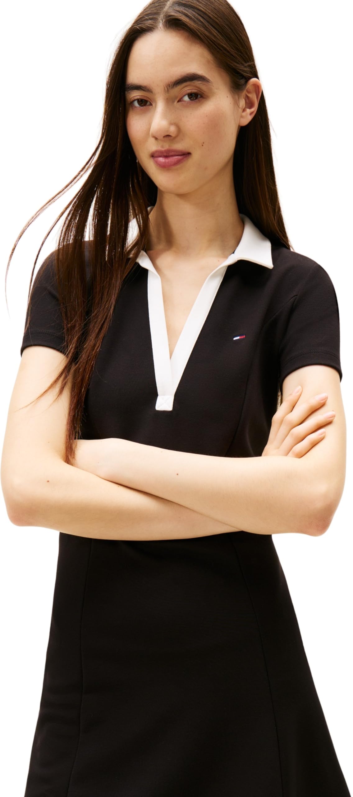 Tommy Jeans Robe Polo Femme Contrast Fit & Flare Mini
